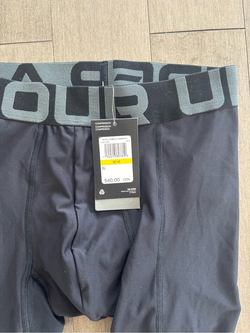 Under Armour Black Men’s Performance Compression Tights - Picture 3 of 9